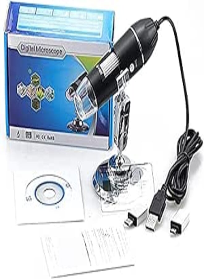 HYY-YY USB Microscope Micro Type-C Electronic Microscope 1600x 1000X 5000X Micro Type-C for Phone PC Camera Magulifier Digital Biological Microscope (Magnification: 1600X)